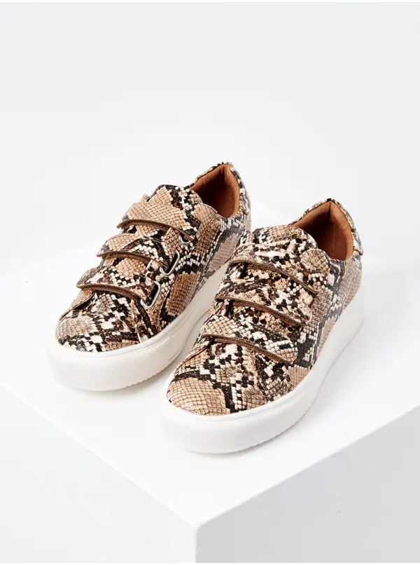 CAMAIEU Brown Sneakers with Snake Pattern CAMAIEU - Women