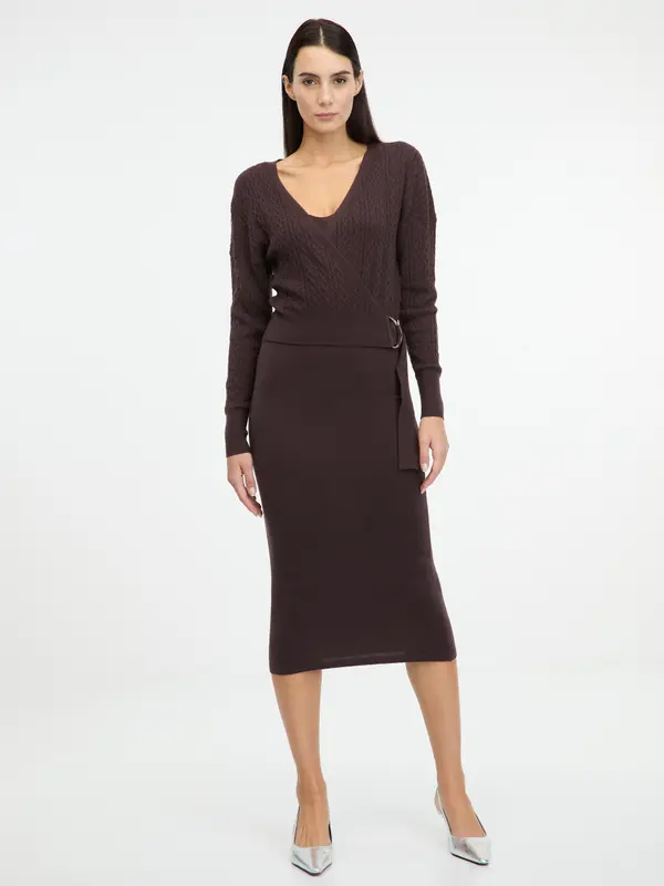 Orsay Brown Women's Midi Dress ORSAY - Women's