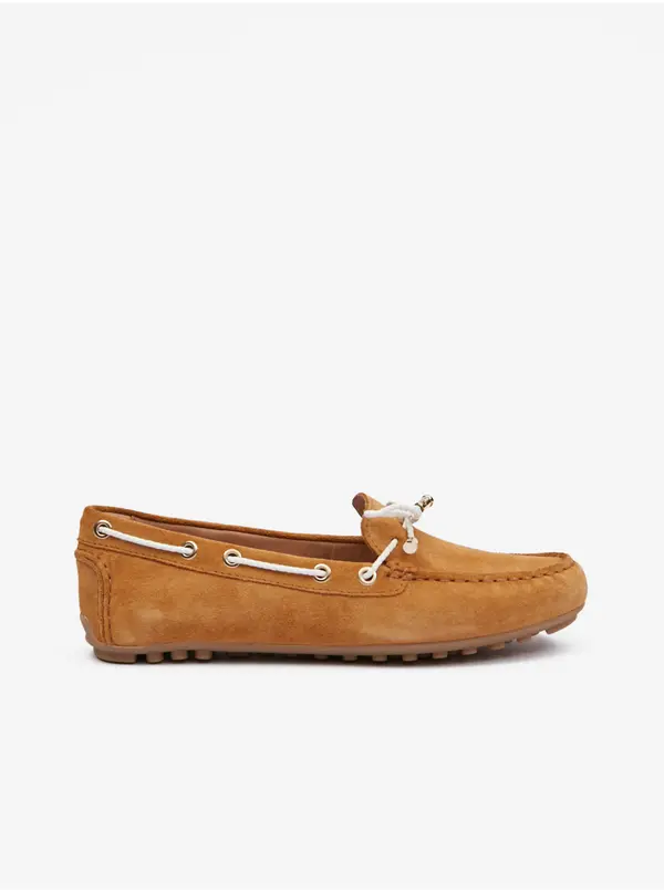 GEOX Brown Women's Suede Loafers Geox Leelyan - Women's