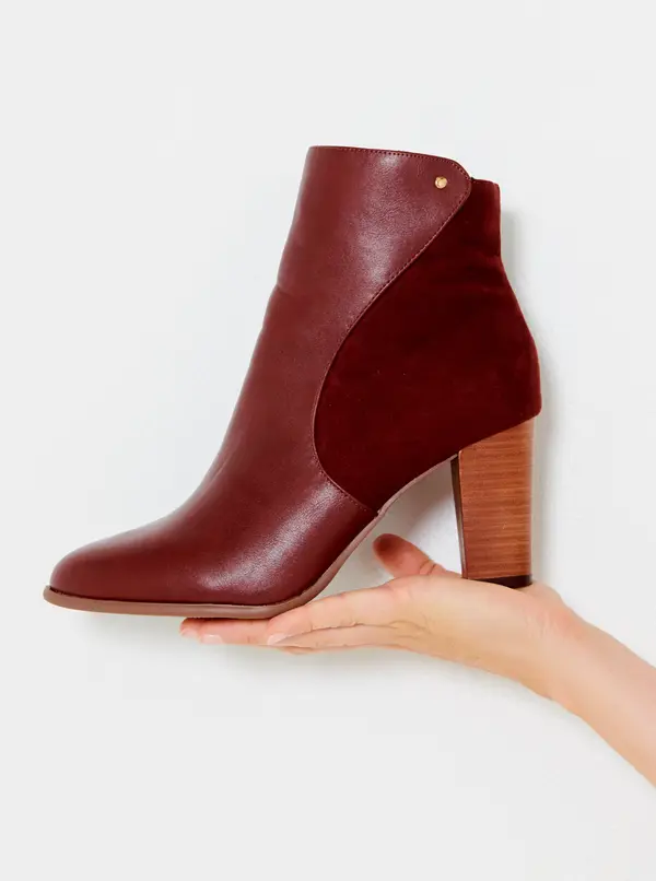 CAMAIEU Burgundy Ankle Boots CAMAIEU - Women