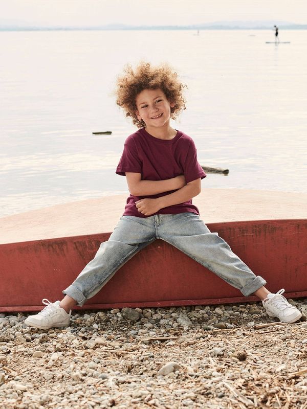 Fruit of the Loom Burgundy Fruit of the Loom Cotton T-shirt