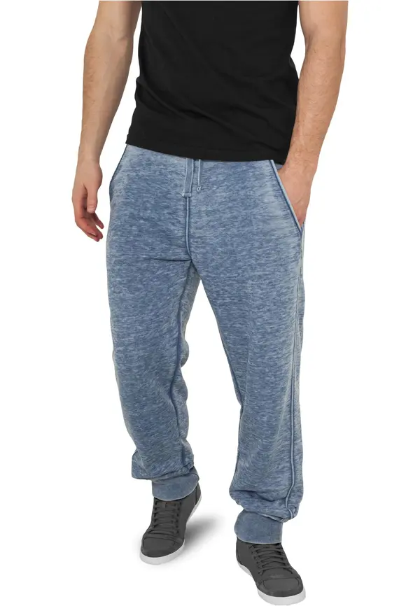 Urban Classics Burnout Sweatpants Denim Blue