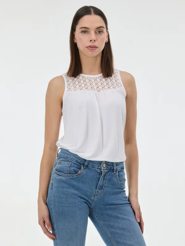 Orsay Бял дамски потник ORSAY