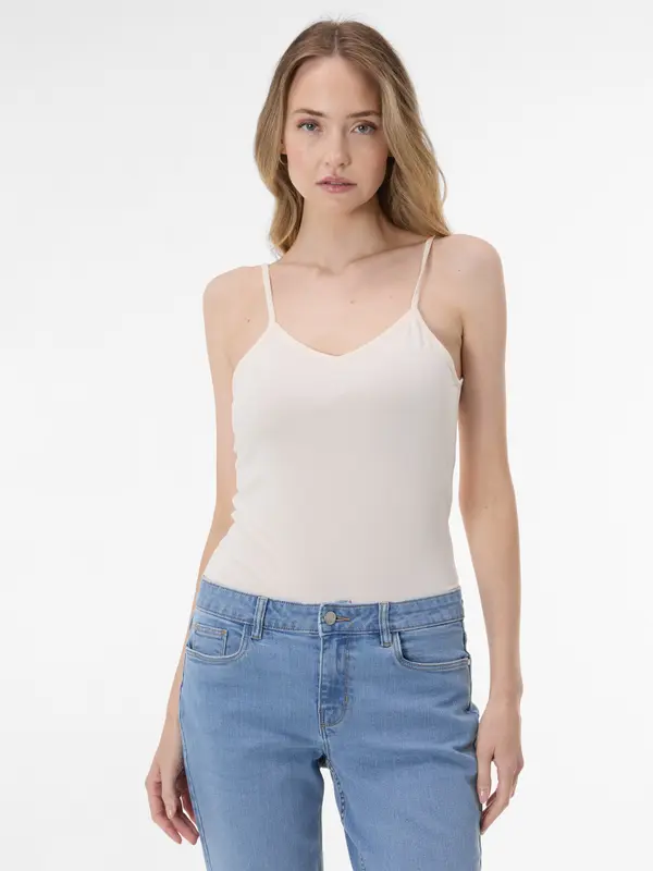 Orsay Бял дамски топ без презрамки ORSAY