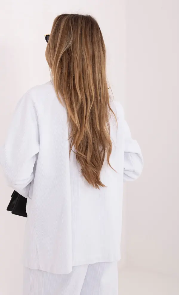 RUE PARIS Бял едноредно кадифено сако