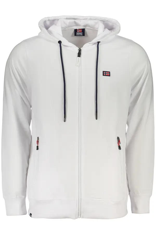 NORWAY 1963 Бял мъжки суитшърт с цип Норвегия 1963