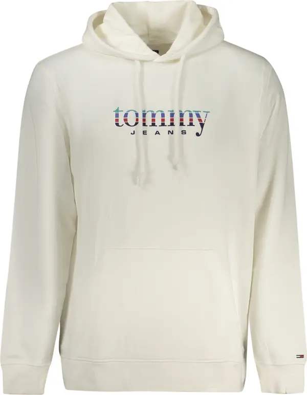 Tommy Hilfiger Бял суичър с качулка Tommy Jeans