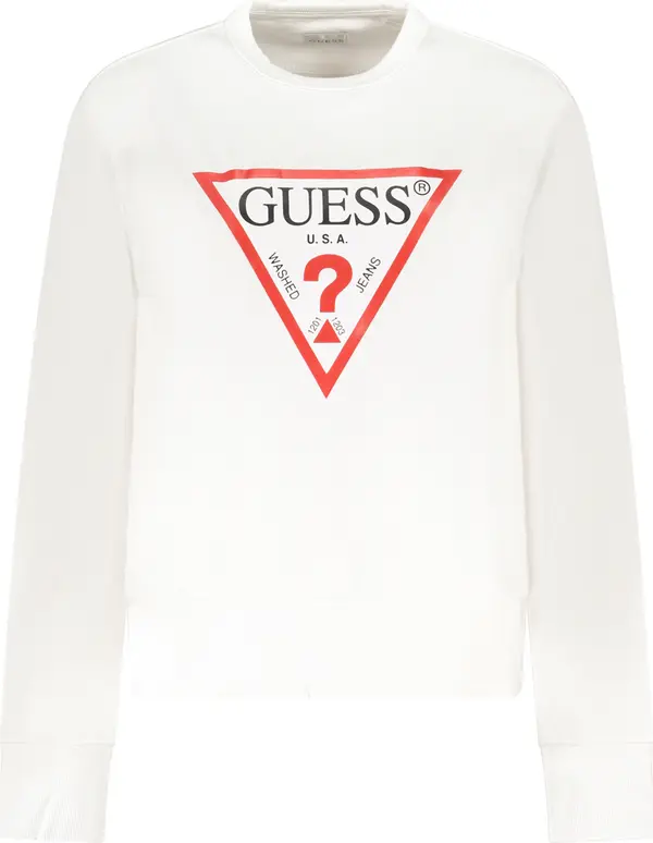 GUESS JEANS Бял суитшърт Guess с лого