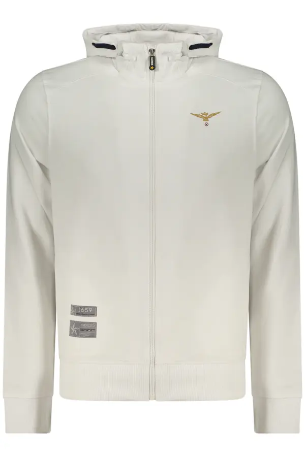 ACCADEMIA MILITARE Бял суитшърт с цип