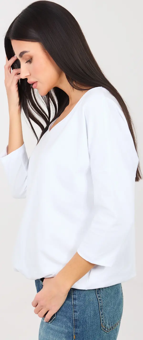 RUE PARIS Бяла блуза с 3/4 ръкави