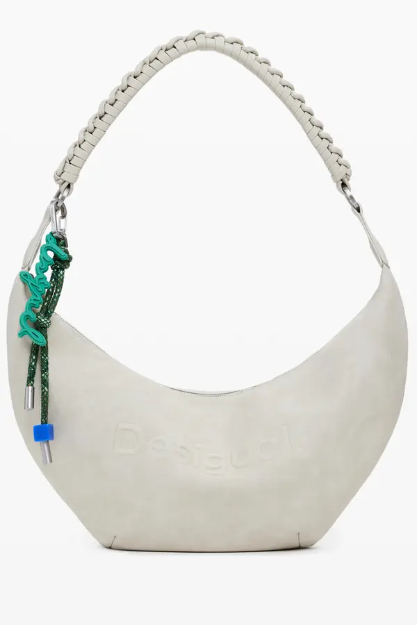 DESIGUAL Бяла чанта Desigual с декоративна висулка