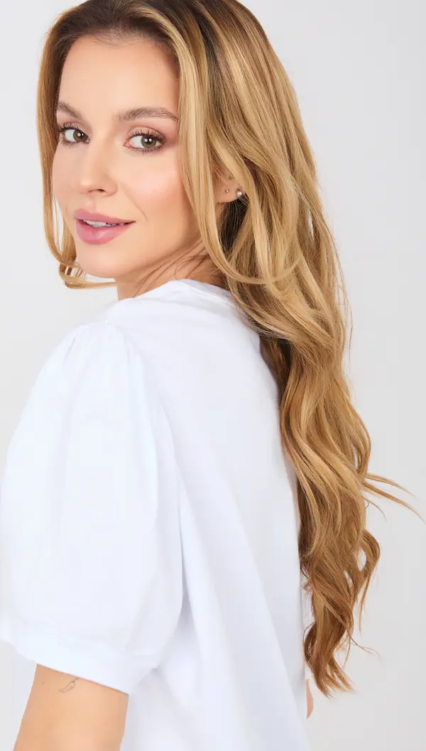 RUE PARIS Бяла дамска овърсайз блуза RUE PARIS