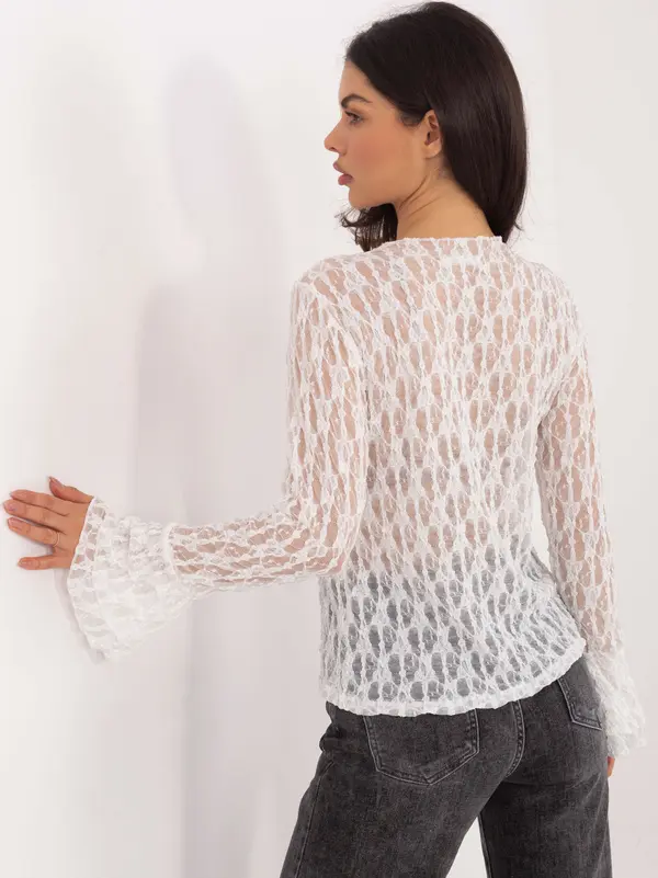 Italy Moda Бяла дантелена блуза