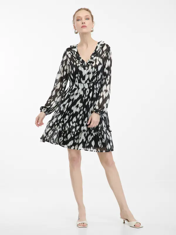 Orsay Бяла и черна дамска рокля ORSAY - жени