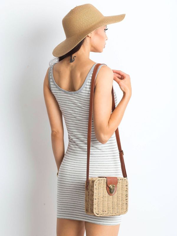 Fashionhunters Бяла и сива рокля Нерешителни