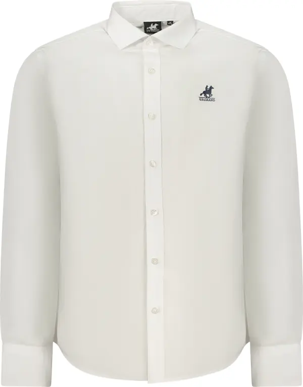U.S. GRAND Бяла мъжка риза с дълъг ръкав