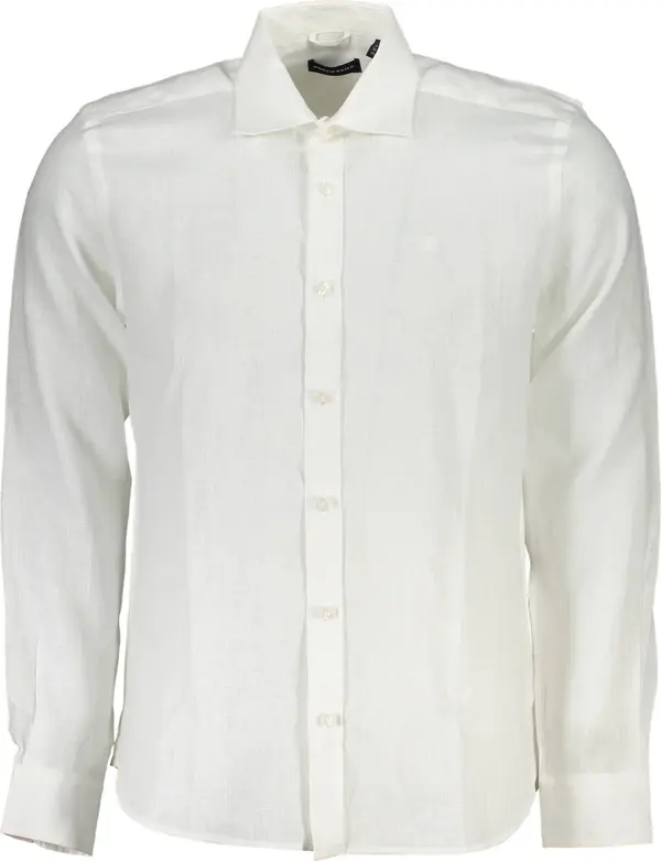 North Sails Бяла мъжка риза с дълъг ръкав