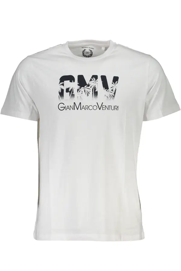 GIAN MARCO VENTURI Бяла мъжка тениска Gian Marco Venturi