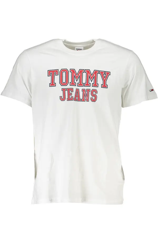 Tommy Hilfiger Бяла мъжка тениска Tommy Jeans Essential - Мъже