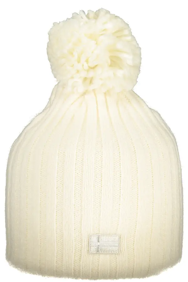 NORWAY 1963 Бяла плетена шапка с помпон