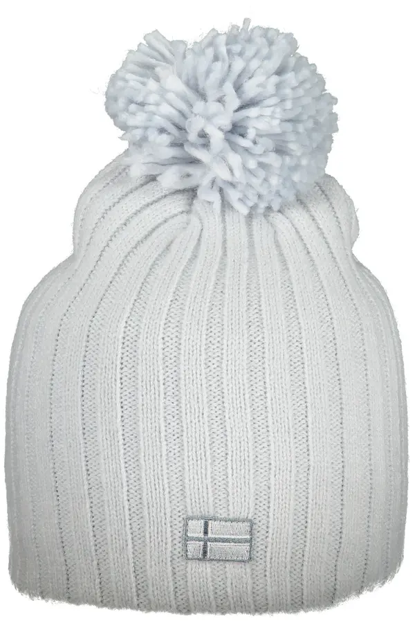 NORWAY 1963 Бяла плетена шапка с помпон