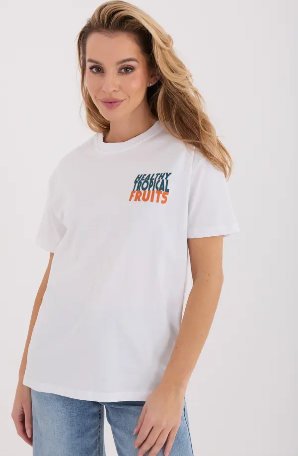 Sublevel Бяла тениска с къс ръкав