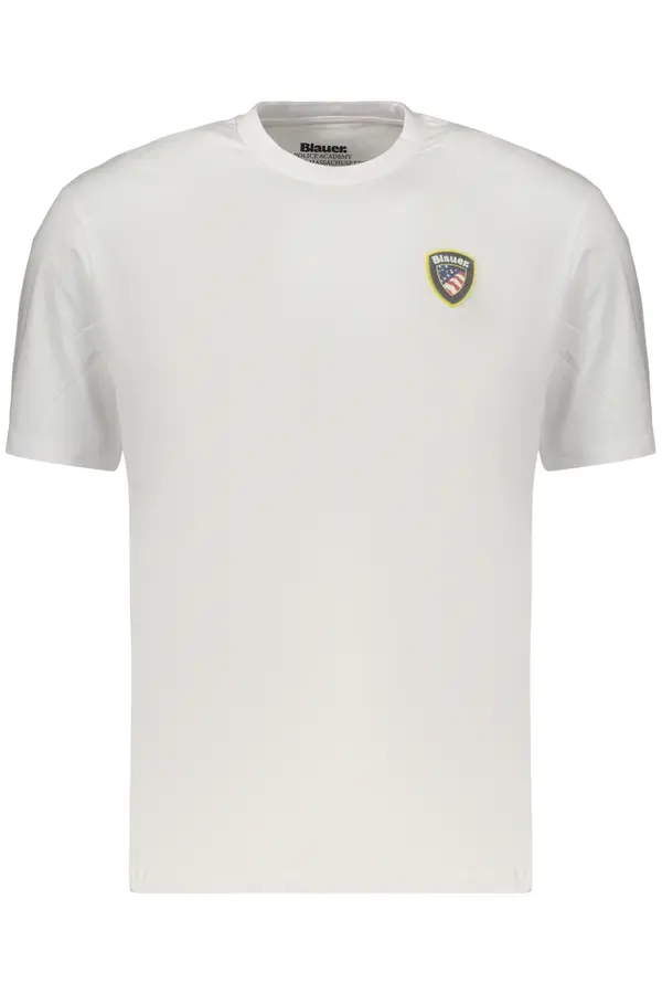 BLAUER APPAREL Бяла тениска с къс ръкав