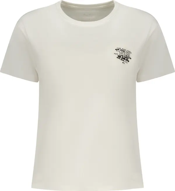 Pepe Jeans Бяла тениска с къс ръкав