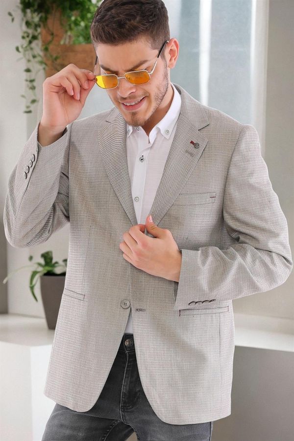 dewberry C9056 DEWBERRY MEN'S JACKET-LIGHT BEIGE