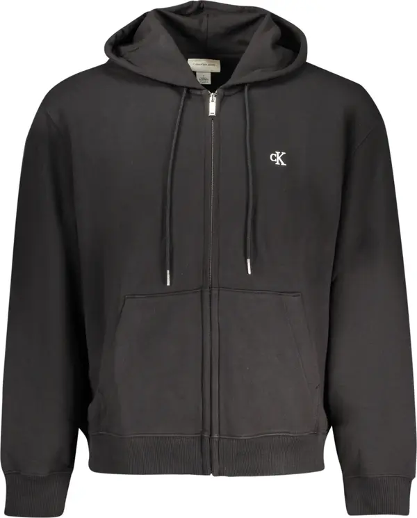 Calvin Klein CALVIN KLEIN MEN'S BLACK ZIP-UP SWEATSHIRT