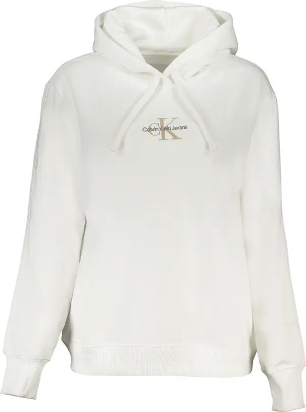 Calvin Klein Calvin Klein Women's MONOLOGO REGULAR HOODIE Sweatshirt-White