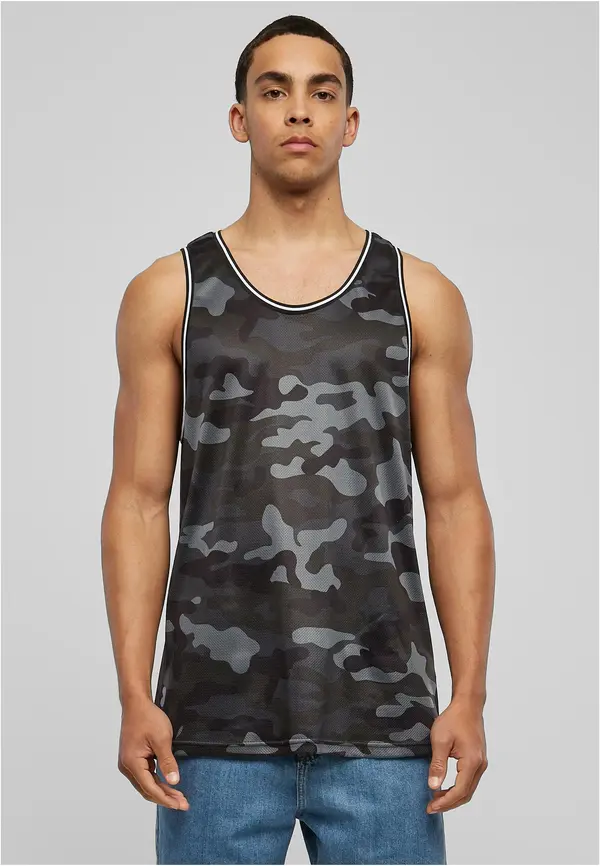 Urban Classics Camo Mesh Tanktop darkcamo