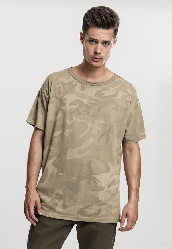 Urban Classics Camo Oversized Tee Sand Camouflage