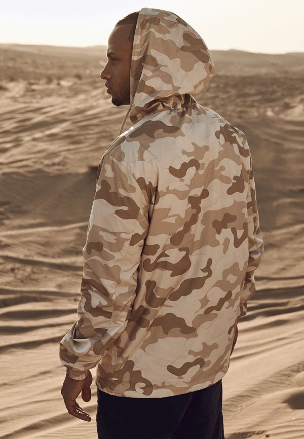 UC Men Camo Pull Over Windbreaker sandcamo