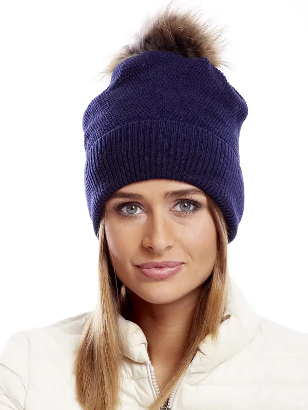 Wool Fashion Italia Cap-AT-CZ-171701.37-navy blue