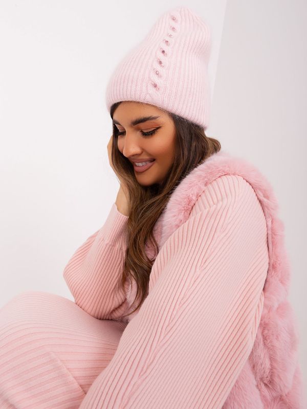 Wool Fashion Italia Cap-AT-CZ-2328.38P-Light Pink