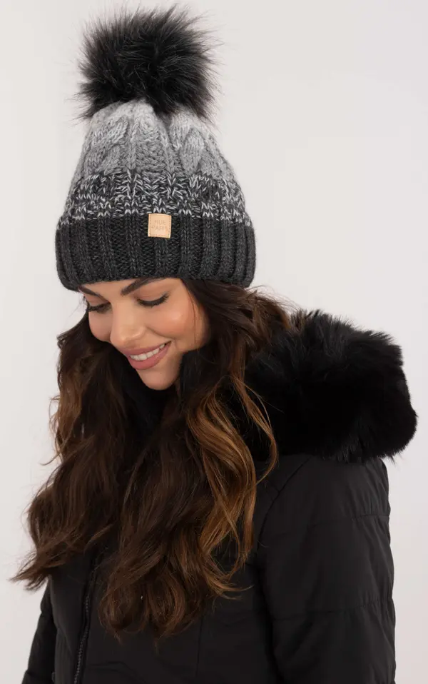 RUE PARIS Cap-JK-CZ-52.17-dark grey