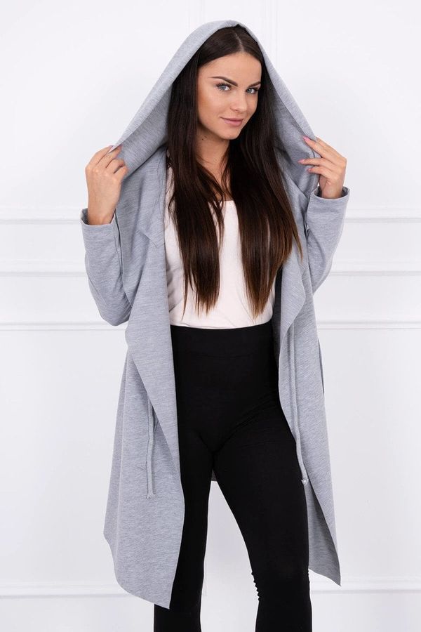 marka niezdefiniowana Cape with loose hood in gray color