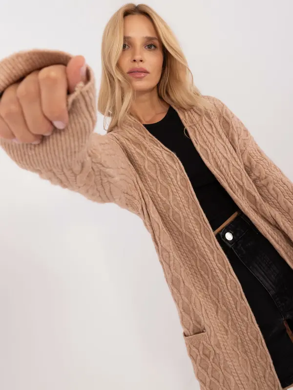Wool Fashion Italia Cardigan-AT-SW-2366.61-camel