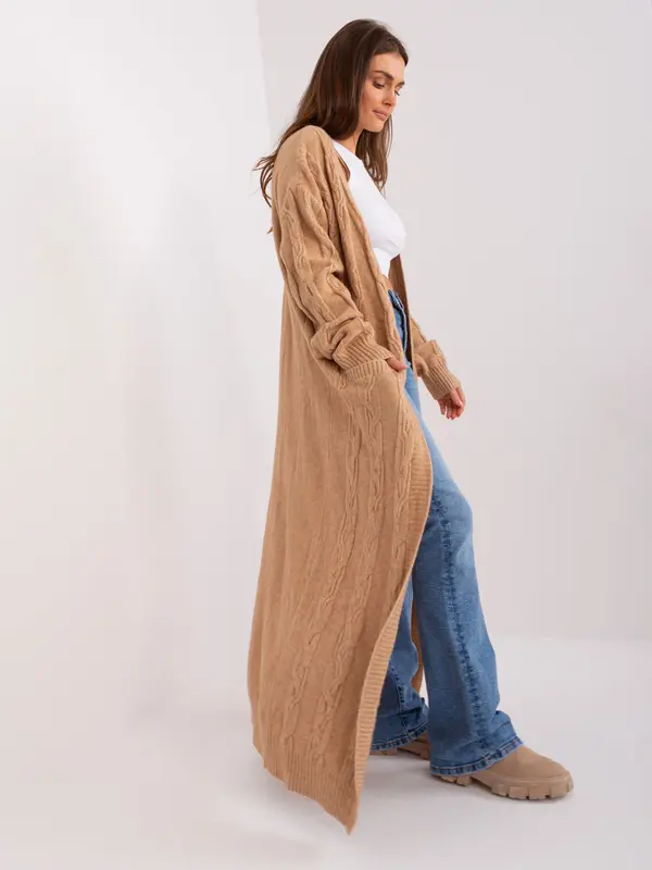 Wool Fashion Italia Cardigan-AT-SW-2395.30-camel
