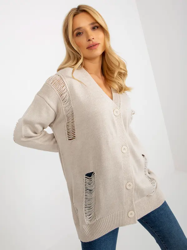 RUE PARIS Cardigan-LC-SW-8042.04X-Beige