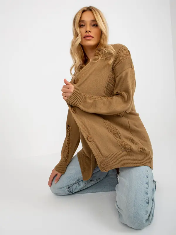 RUE PARIS Cardigan-LC-SW-8042.60-camel