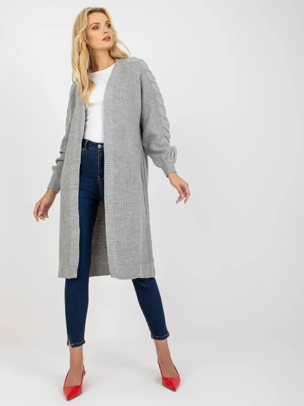 RUE PARIS Cardigan-LO-SW-LK-3001.82P-gray