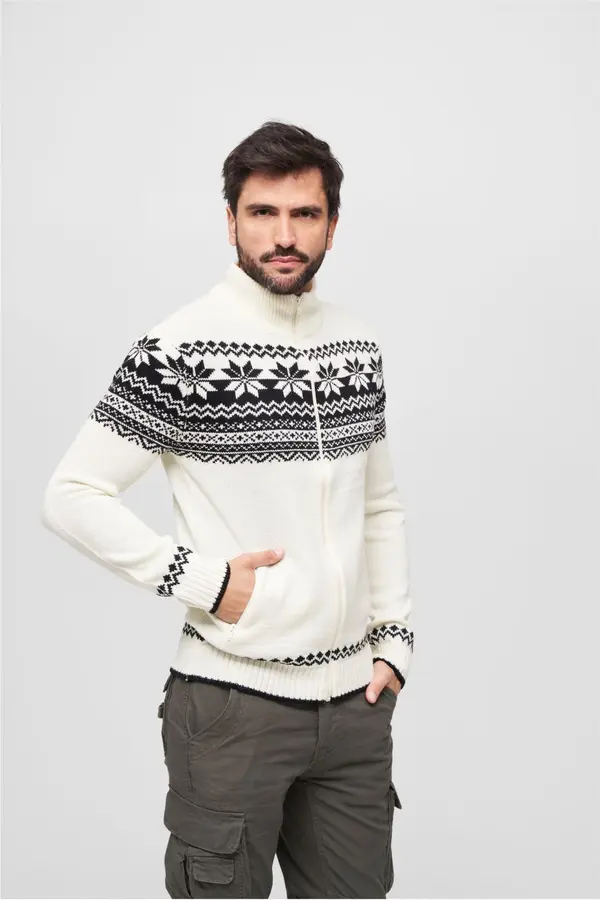 Brandit Cardigan Norweger white
