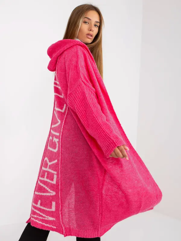Och Bella Cardigan-TW-SW-BI-M56.35-fluo pink
