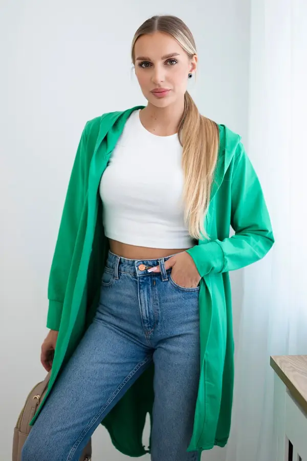 Kesi Cardigan with light green print