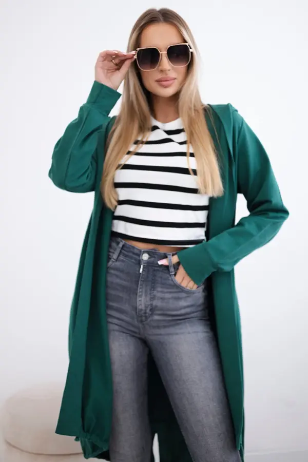 Kesi Cardigan with oversize print green