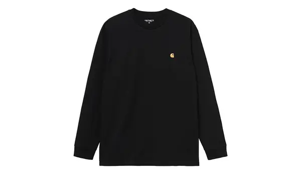 Carhartt Wip Carhartt WIP черна тениска с дълъг ръкав