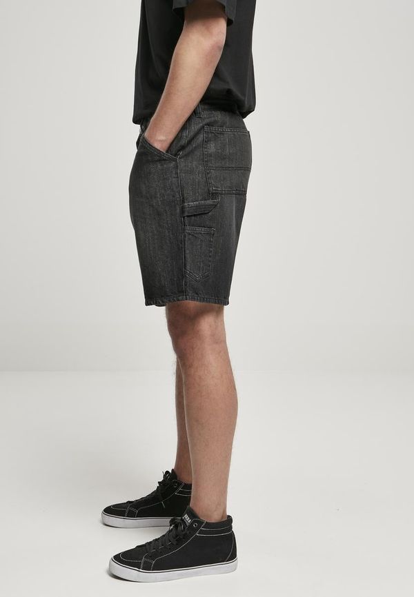 Urban Classics Carpenter Jeans Shorts Real Black Washed