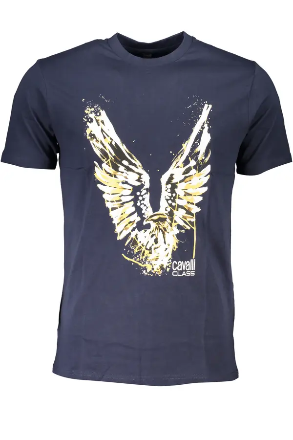 Cavalli Class CAVALLI CLASS MEN'S SHORT SLEEVED T-SHIRT BLUE